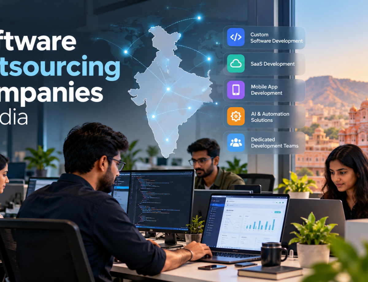 Software outsourcing companies in India providing custom software, SaaS, mobile app, and AI development services